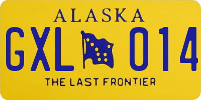 AK license plate GXL014