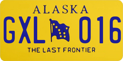 AK license plate GXL016