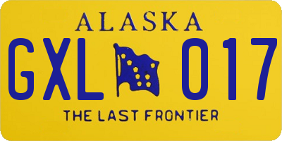 AK license plate GXL017