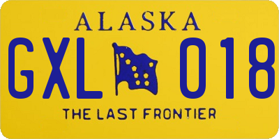 AK license plate GXL018