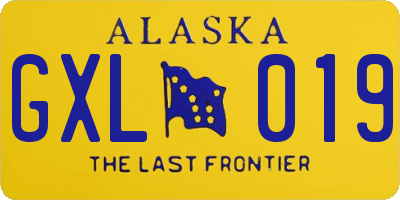 AK license plate GXL019