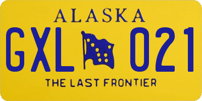 AK license plate GXL021