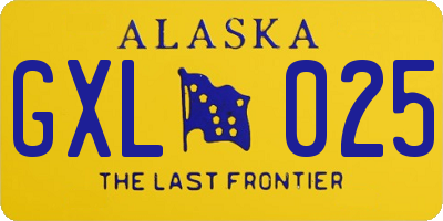 AK license plate GXL025