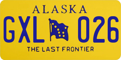 AK license plate GXL026