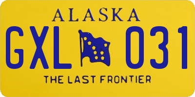 AK license plate GXL031