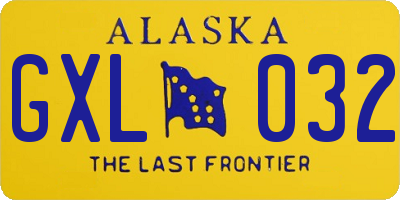 AK license plate GXL032