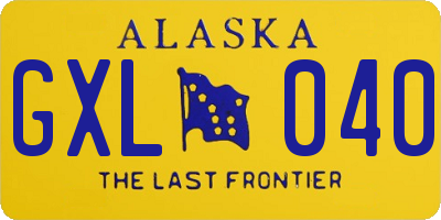 AK license plate GXL040