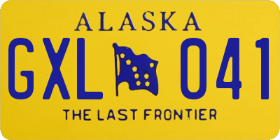 AK license plate GXL041