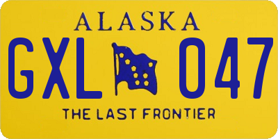 AK license plate GXL047