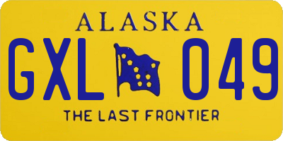 AK license plate GXL049