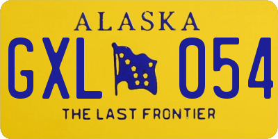 AK license plate GXL054