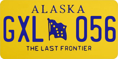 AK license plate GXL056