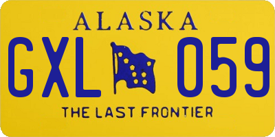 AK license plate GXL059
