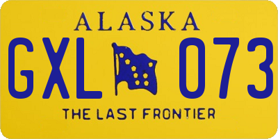 AK license plate GXL073