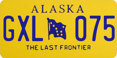 AK license plate GXL075