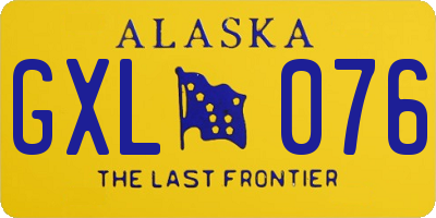 AK license plate GXL076