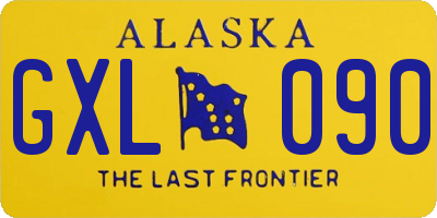 AK license plate GXL090