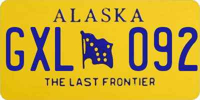 AK license plate GXL092