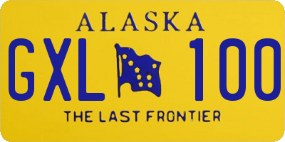 AK license plate GXL100