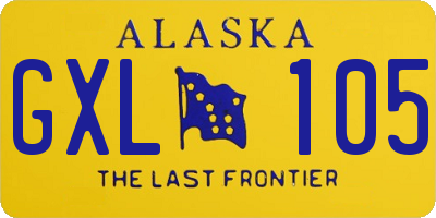 AK license plate GXL105