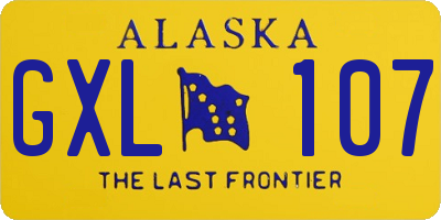 AK license plate GXL107