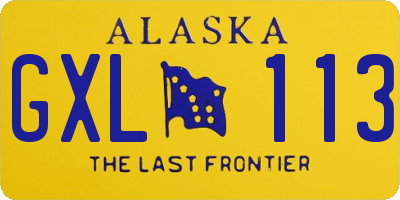 AK license plate GXL113