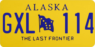 AK license plate GXL114