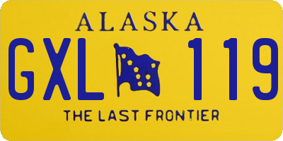 AK license plate GXL119