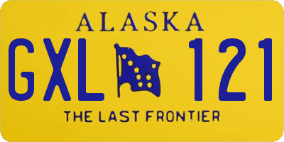 AK license plate GXL121