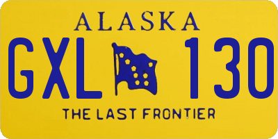 AK license plate GXL130