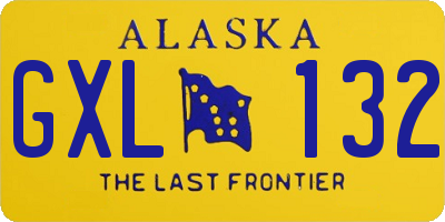 AK license plate GXL132