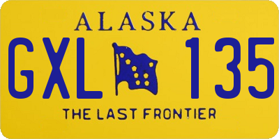 AK license plate GXL135