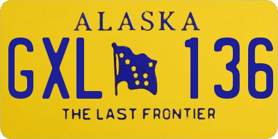 AK license plate GXL136