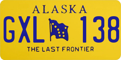 AK license plate GXL138