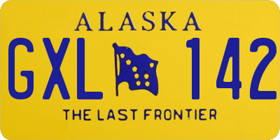 AK license plate GXL142