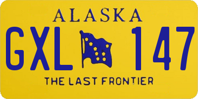 AK license plate GXL147