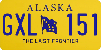 AK license plate GXL151