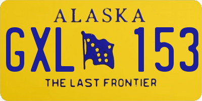 AK license plate GXL153