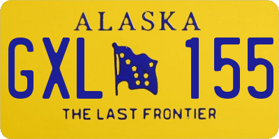 AK license plate GXL155