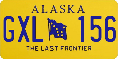 AK license plate GXL156