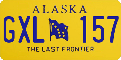 AK license plate GXL157