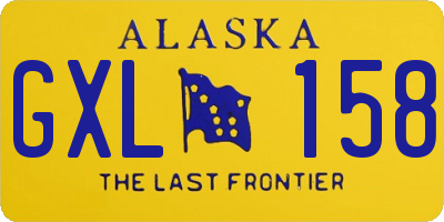 AK license plate GXL158