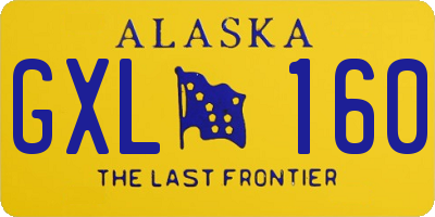 AK license plate GXL160