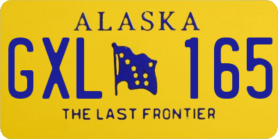 AK license plate GXL165