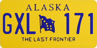 AK license plate GXL171