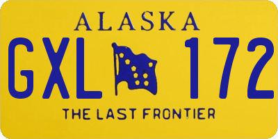 AK license plate GXL172