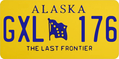 AK license plate GXL176