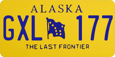 AK license plate GXL177