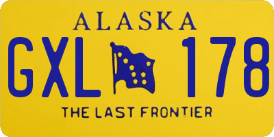 AK license plate GXL178