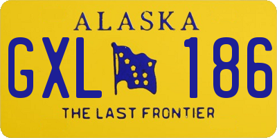 AK license plate GXL186